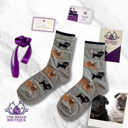 Pug socks unisex one - unisex,