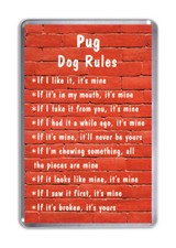 Pug Dog Rules, Funny Dog