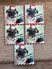 Pug Dog Theme Gloss Xmas Cards