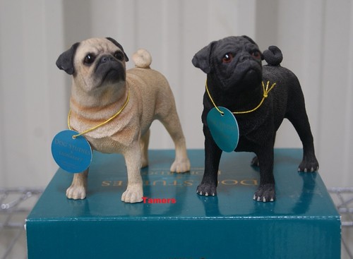 Minature fawn pug dog ornament - pug,