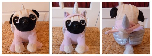 Unicorn pug plush toy - unicorn,