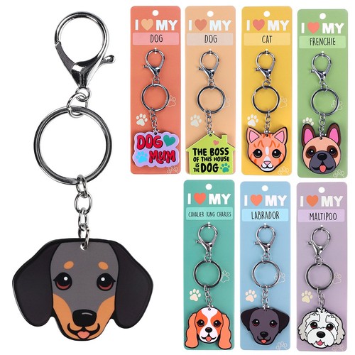 Dog cat breed keyring - breed,