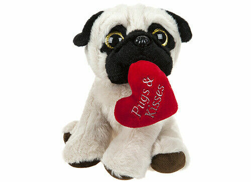 Pug dog puppy - with, loveheart