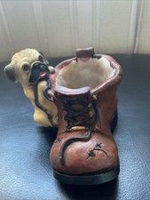 VINTAGE PUG DOG INTERACTING